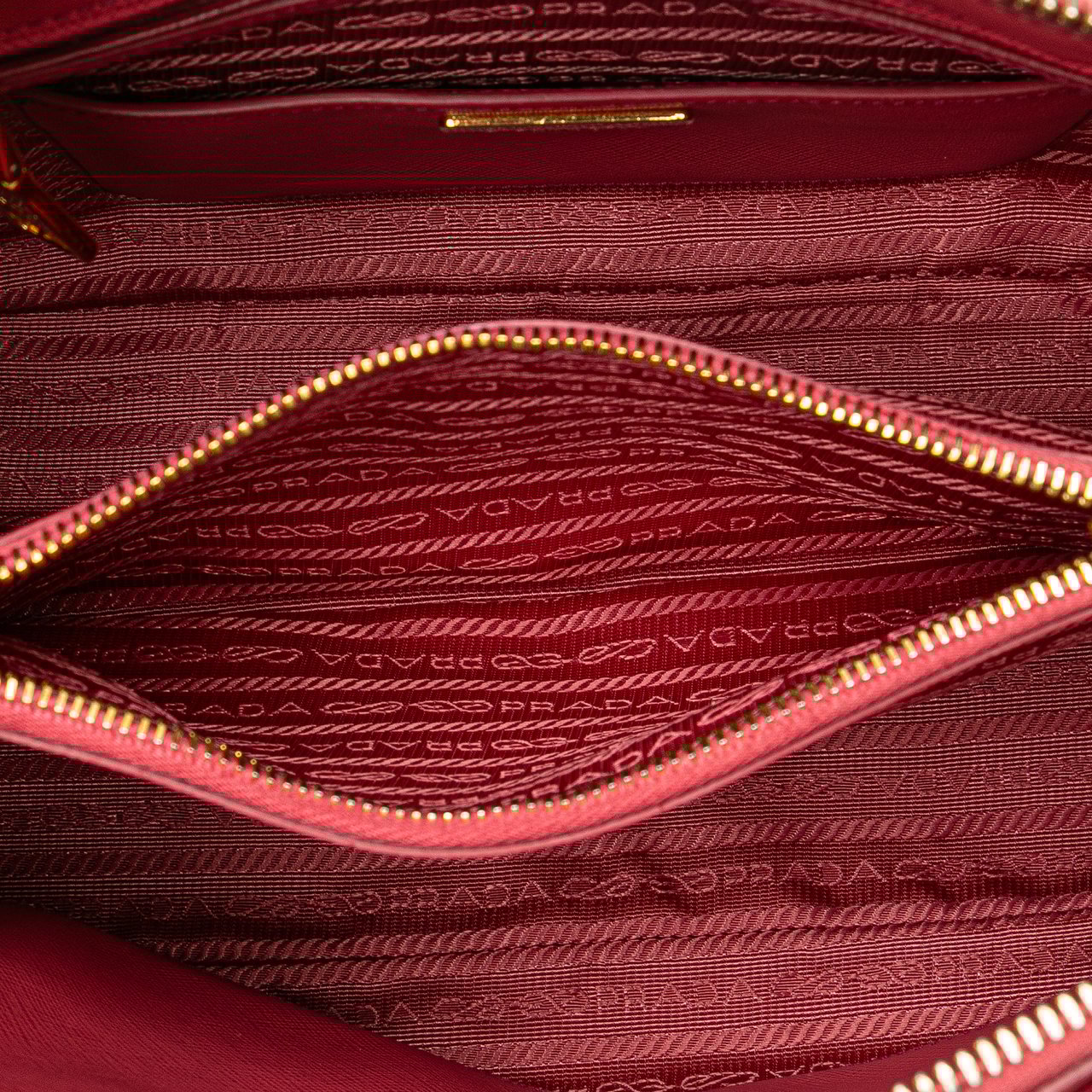 Prada Medium Saffiano Lux Promenade Satchel Roze