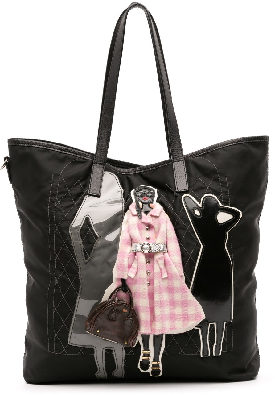 Prada Tessuto Robot Satchel Zwart