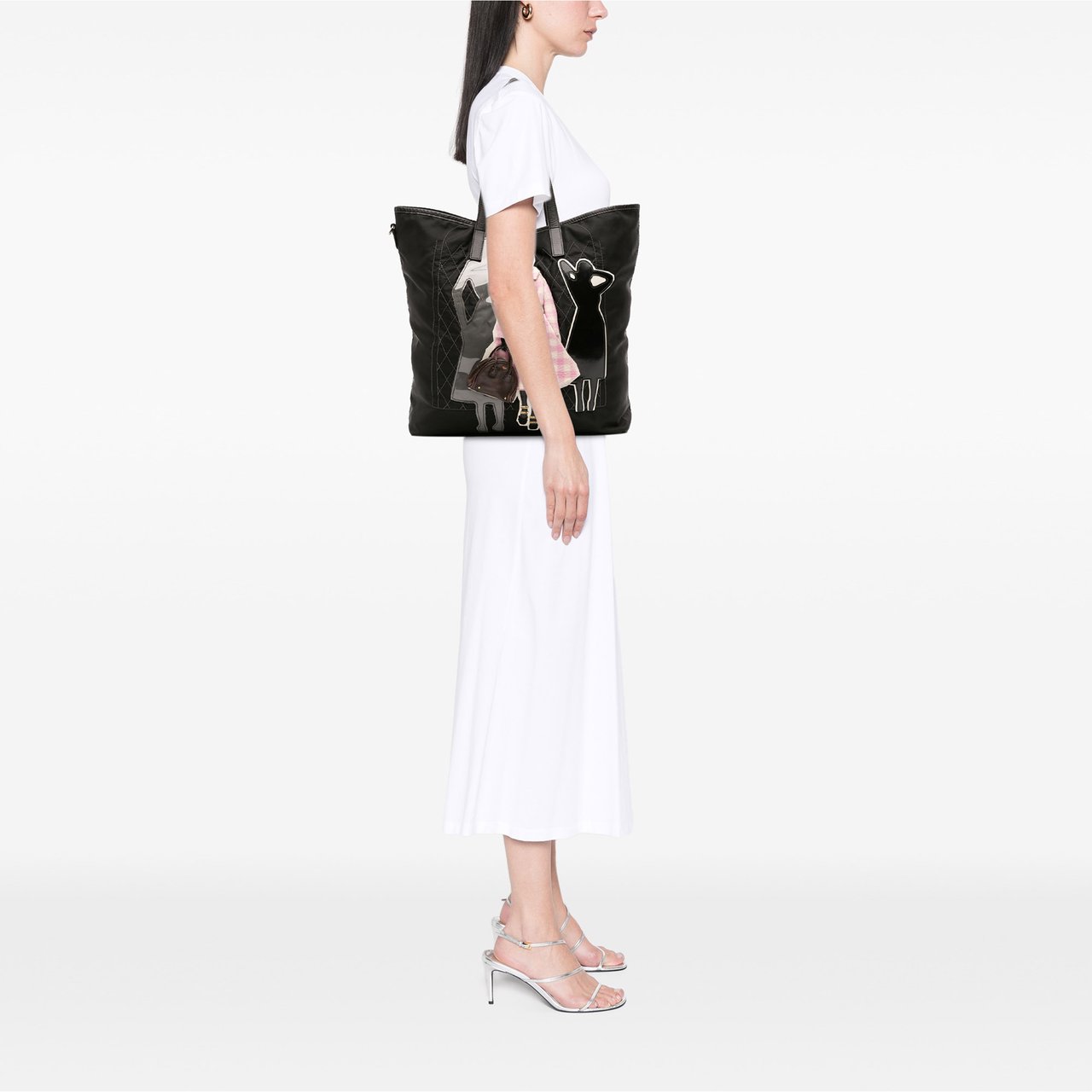 Prada Tessuto Robot Satchel Zwart