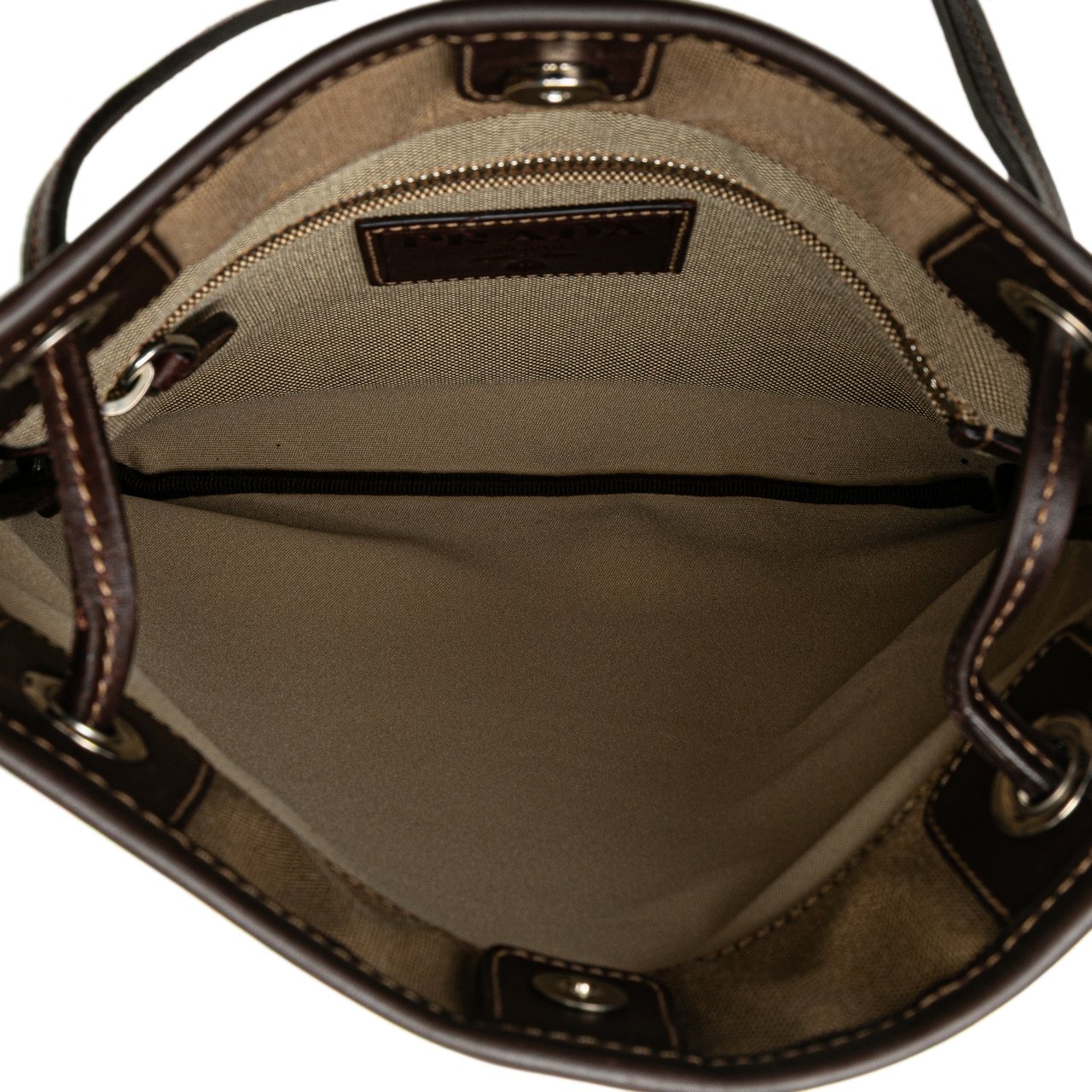 Prada Canvas Canapa Logo Crossbody Bruin