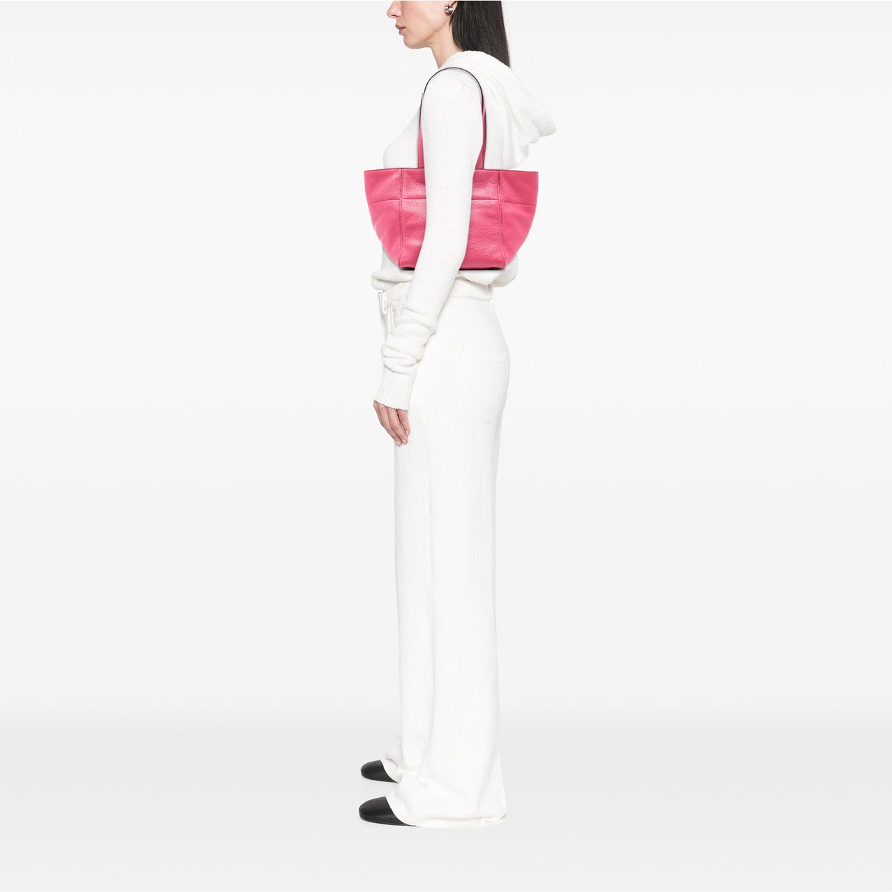 Prada Vitello Daino Tote Roze