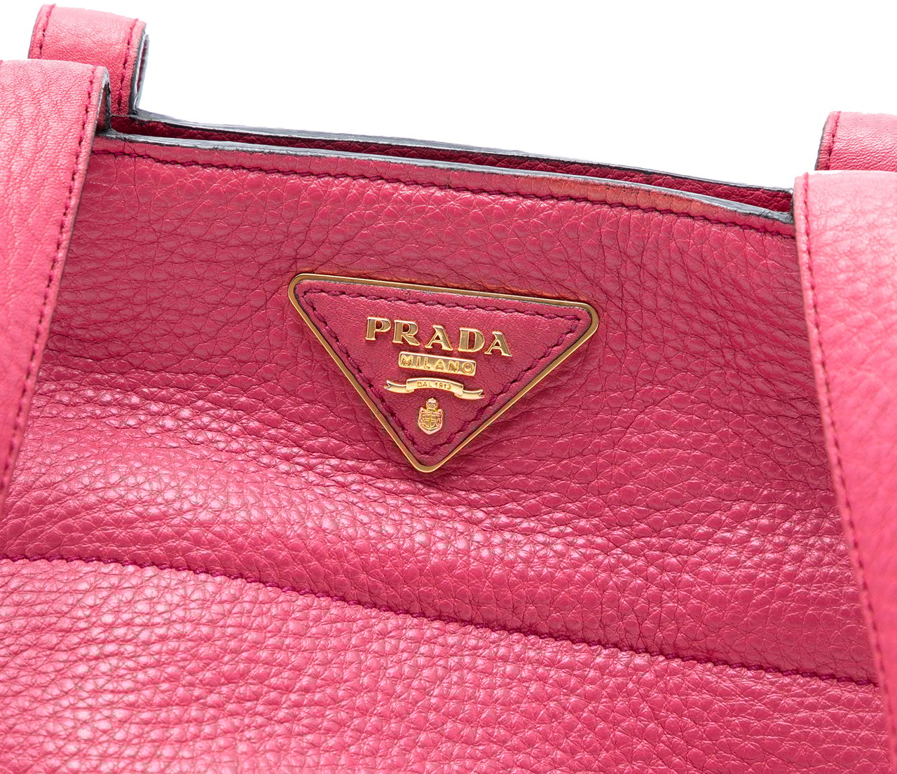Prada Vitello Daino Tote Roze