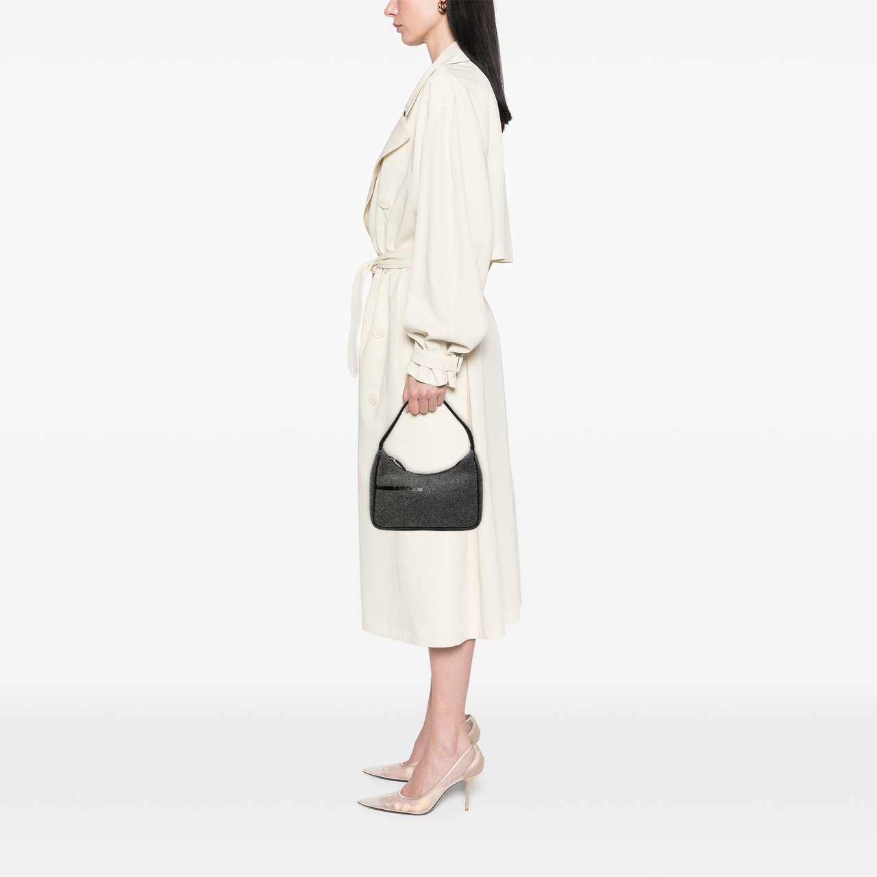 Prada Wool Sport Shoulder Bag Grijs