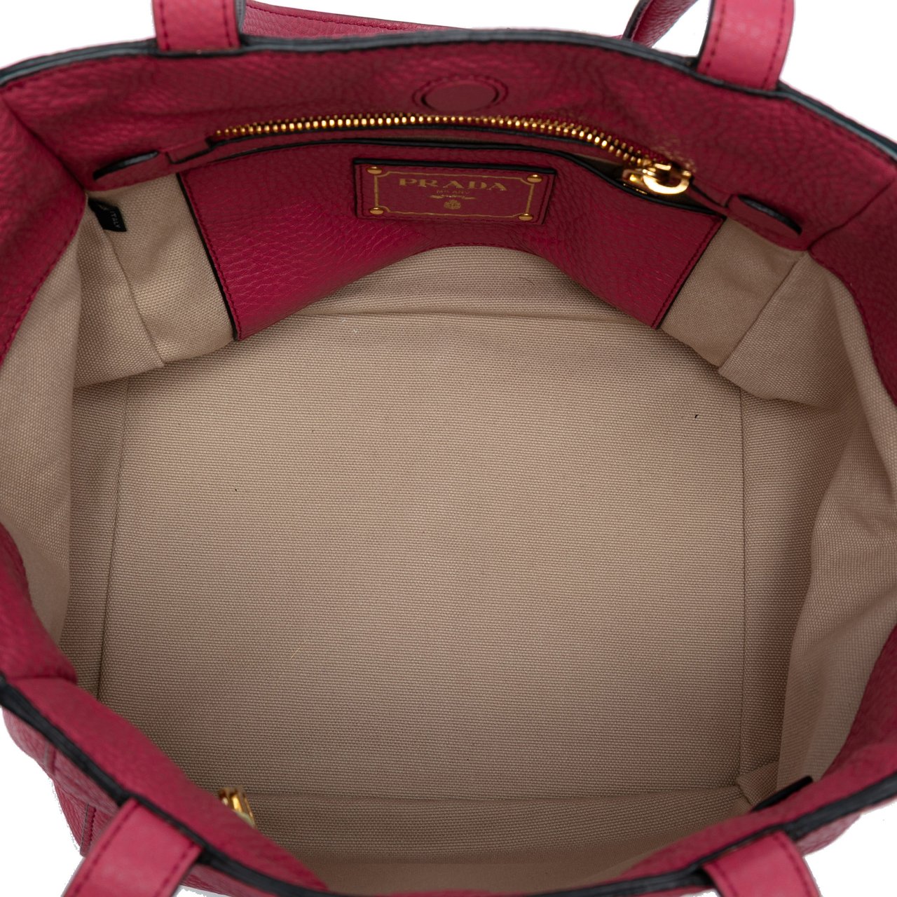 Prada Vitello Daino Tote Roze