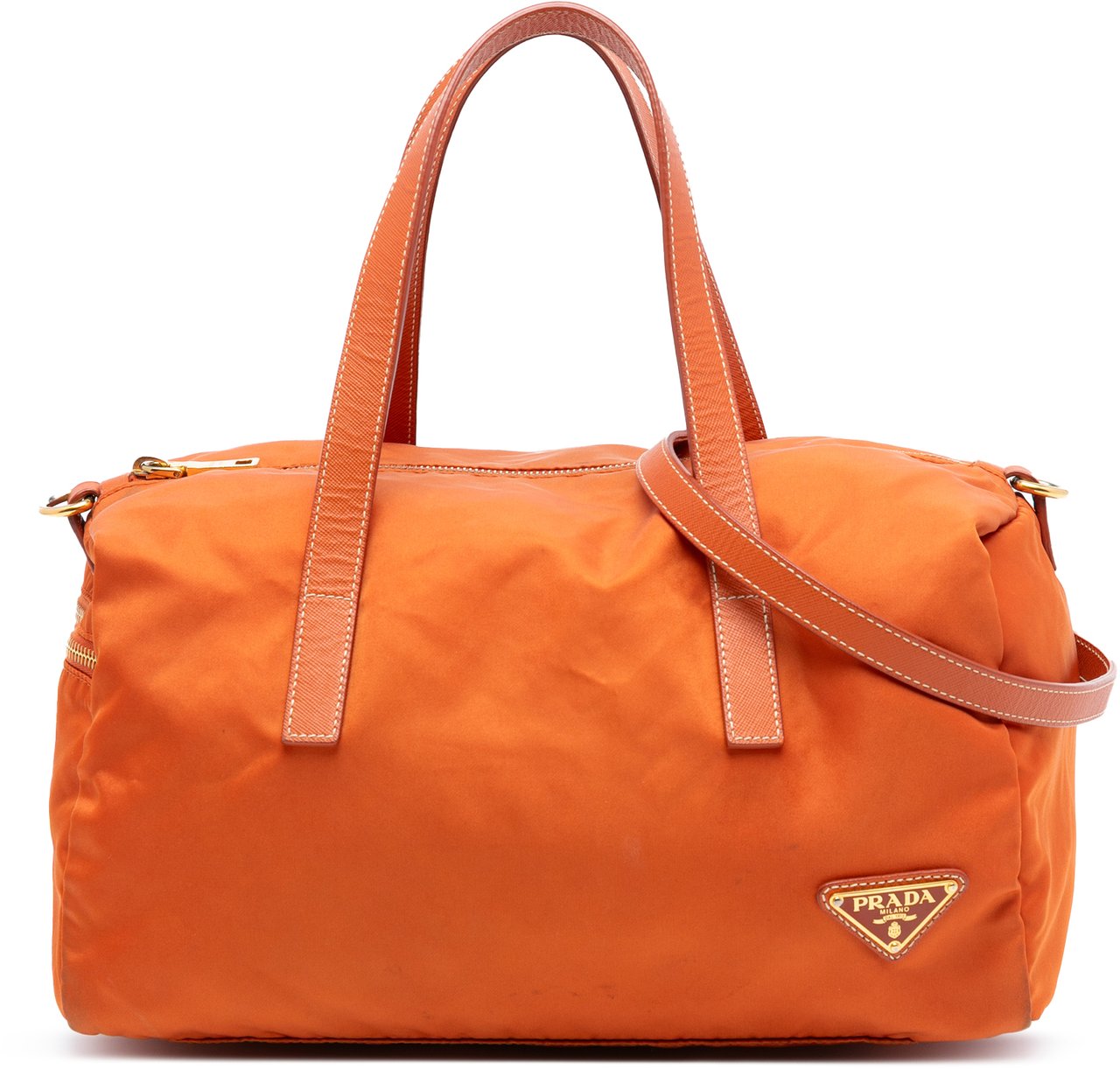 Prada Tessuto Boston Bag Oranje