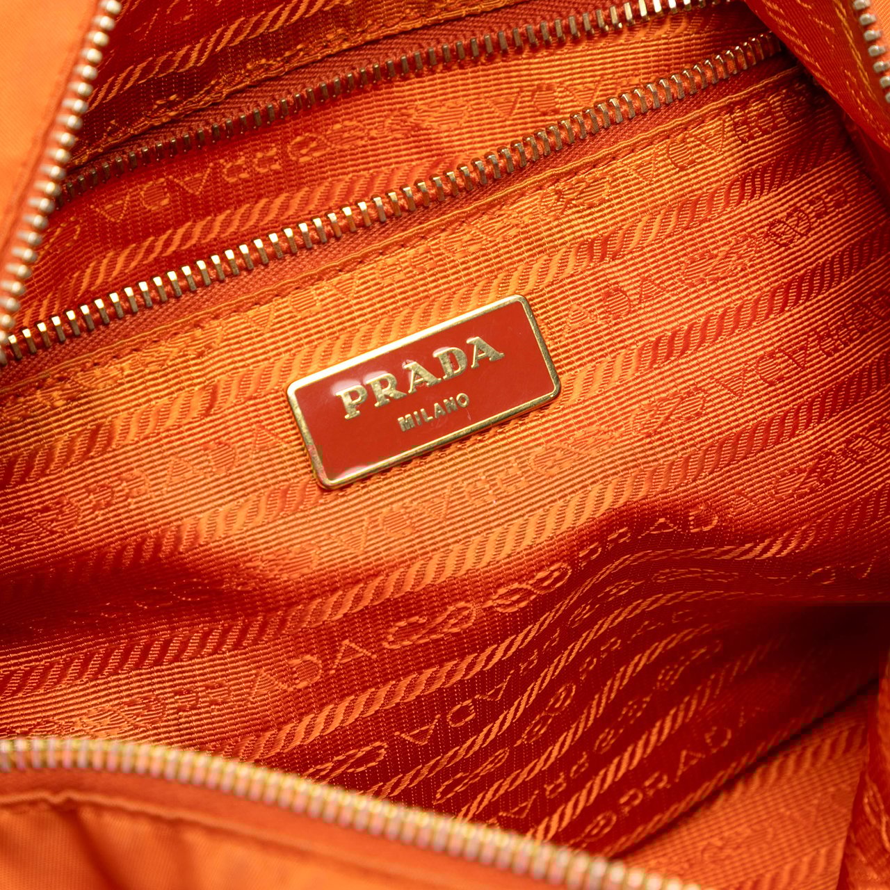 Prada Tessuto Boston Bag Oranje