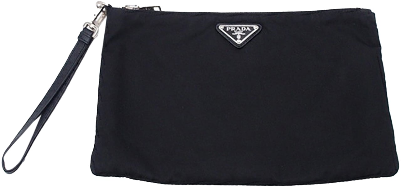 Prada Re Nylon Clutch Zwart