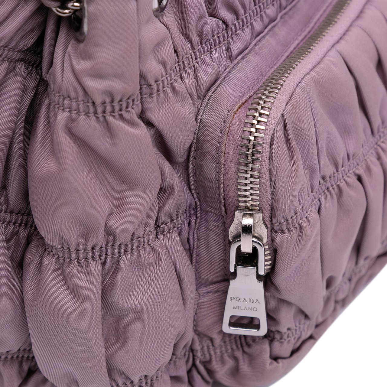 Prada Tessuto Gaufre Shoulder Bag Paars