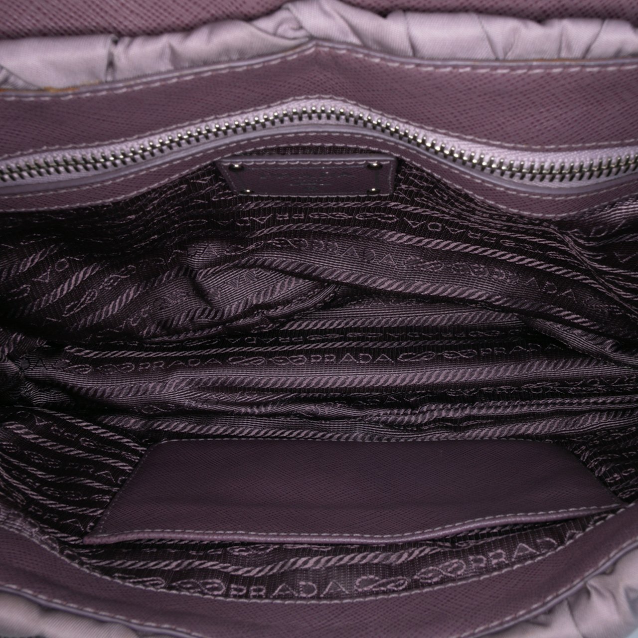 Prada Tessuto Gaufre Shoulder Bag Paars
