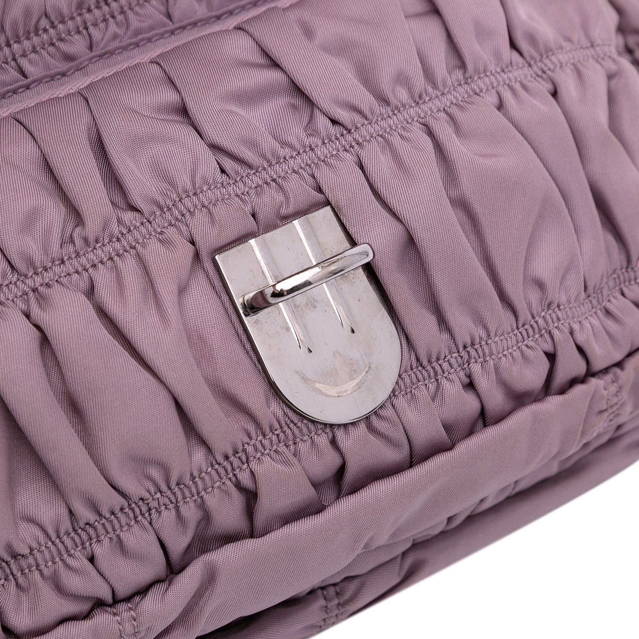 Prada Tessuto Gaufre Shoulder Bag Paars