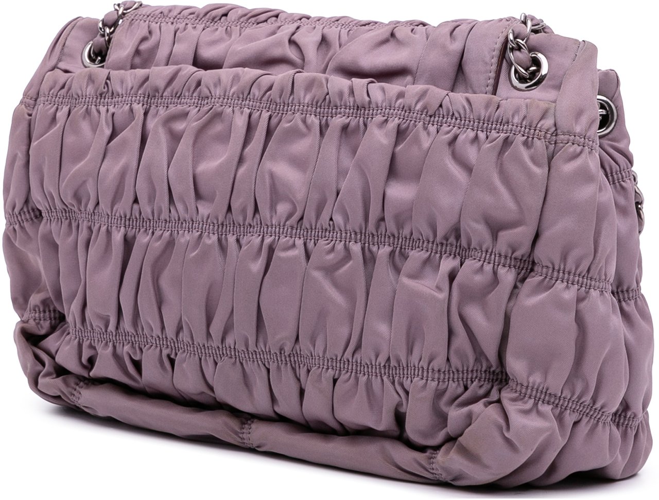 Prada Tessuto Gaufre Shoulder Bag Paars