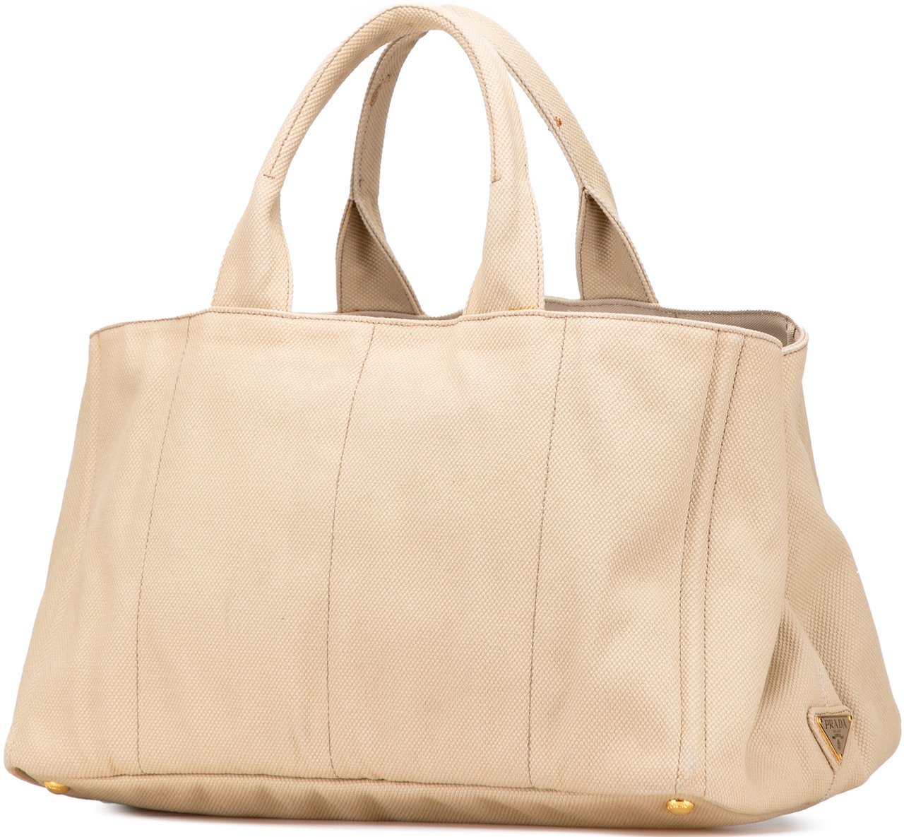 Prada Large Canvas Canapa Logo Satchel Bruin