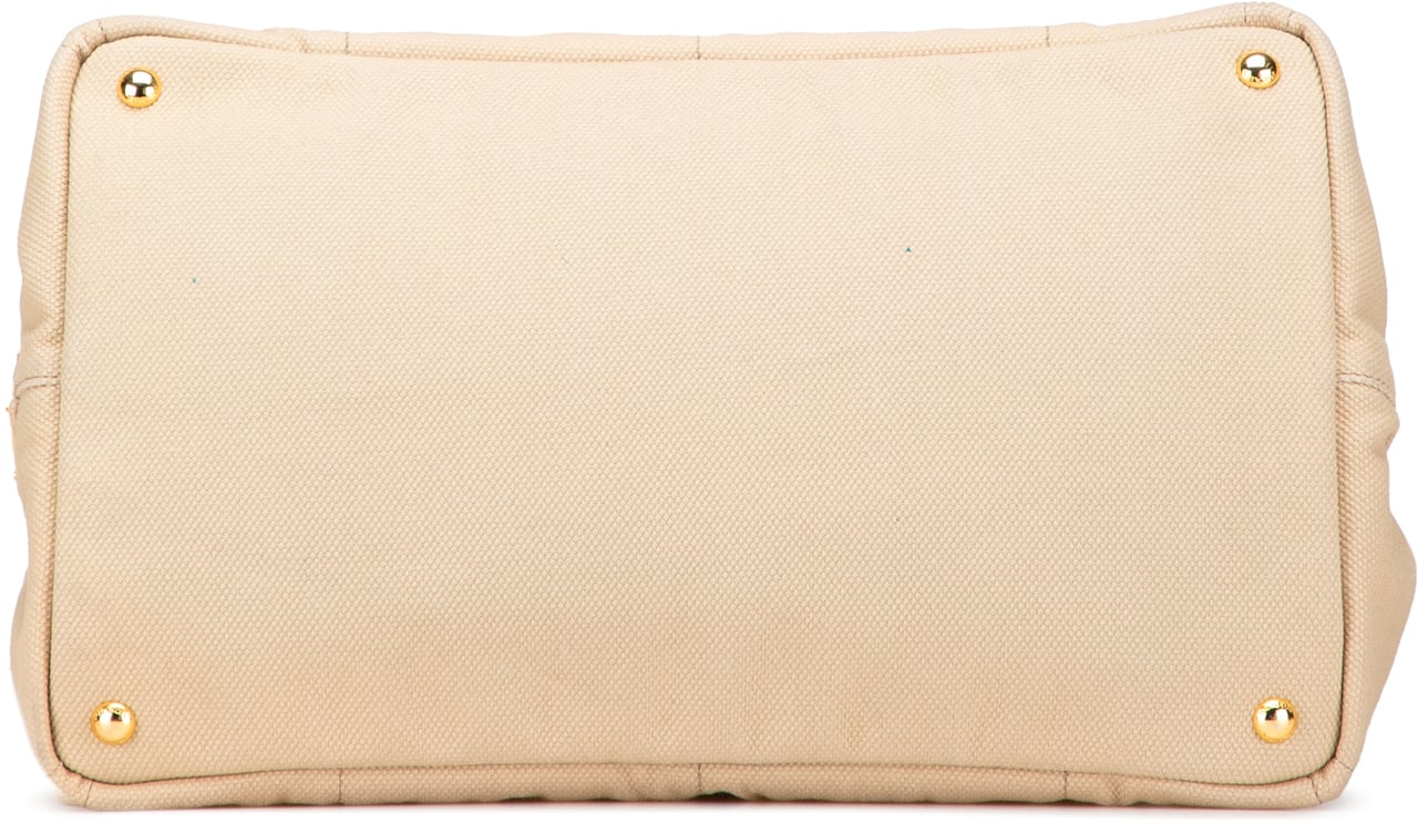 Prada Large Canvas Canapa Logo Satchel Bruin