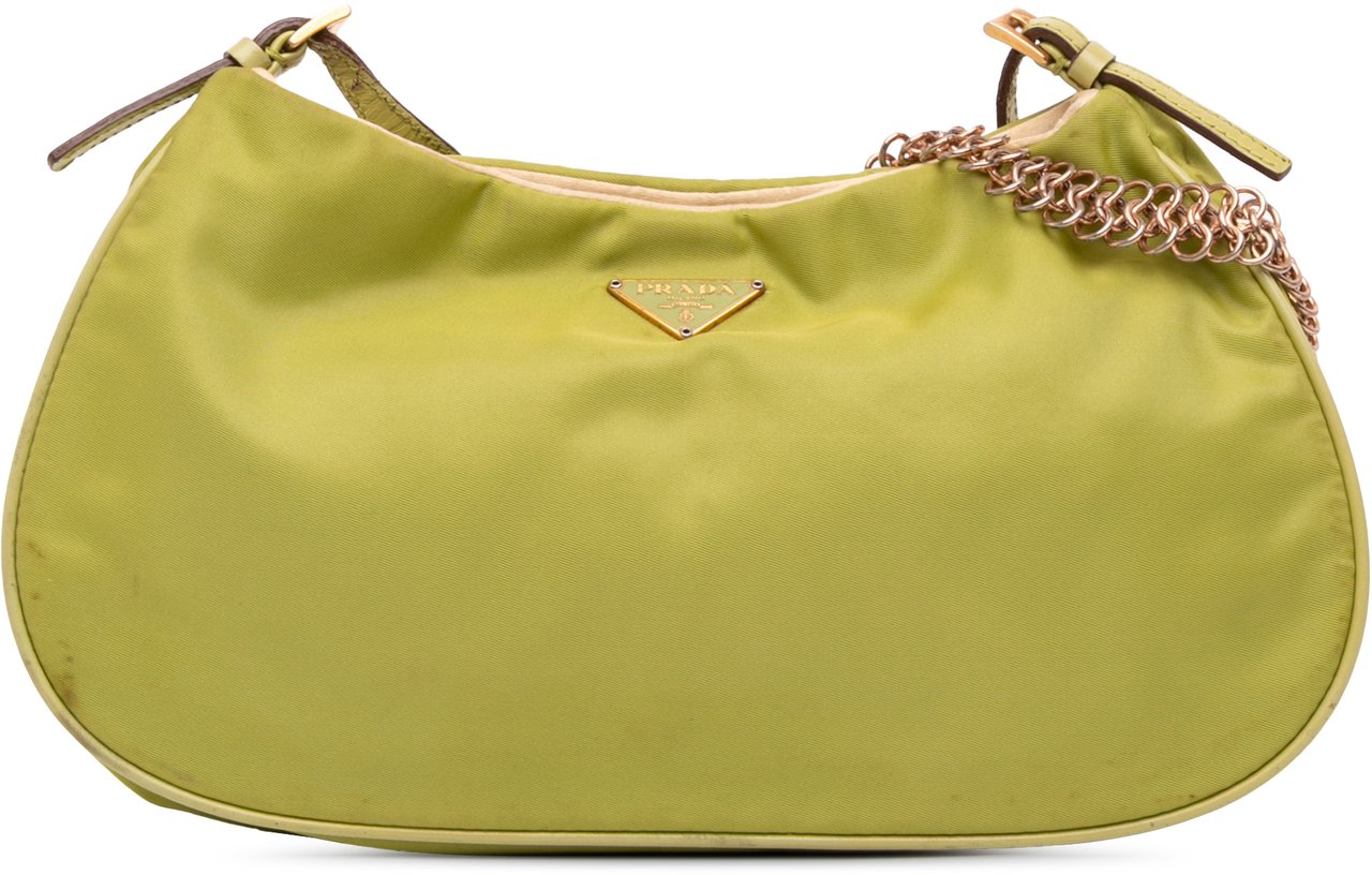 Prada Tessuto Chain Shoulder Bag Groen