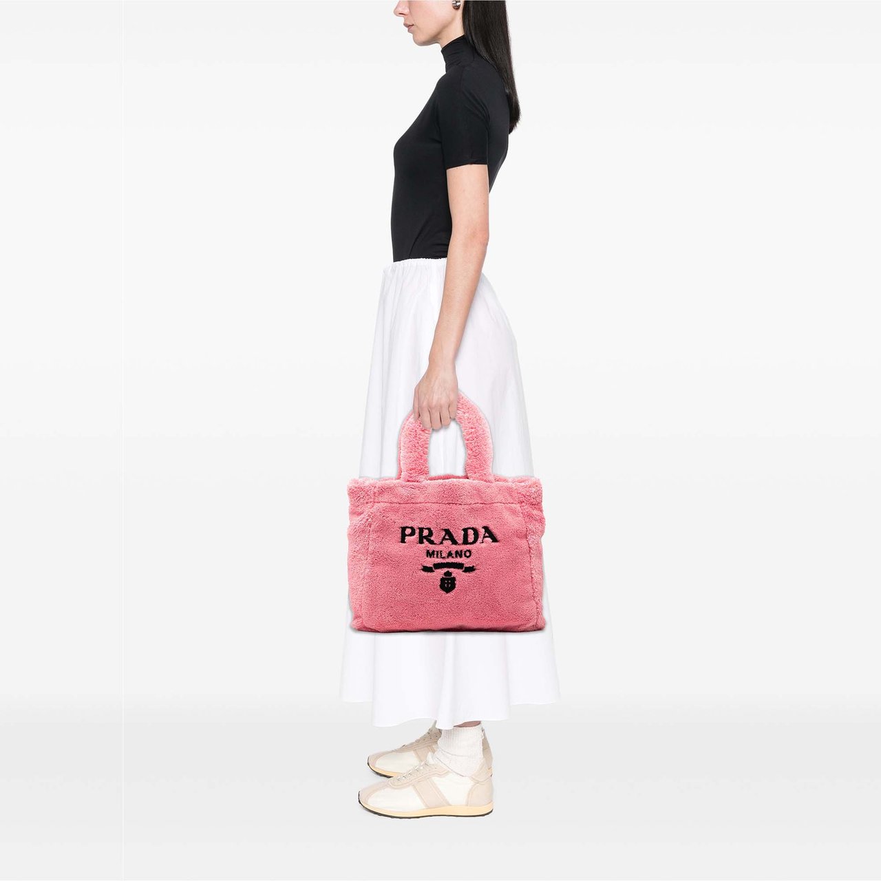 Prada Terry Cloth Tote Roze