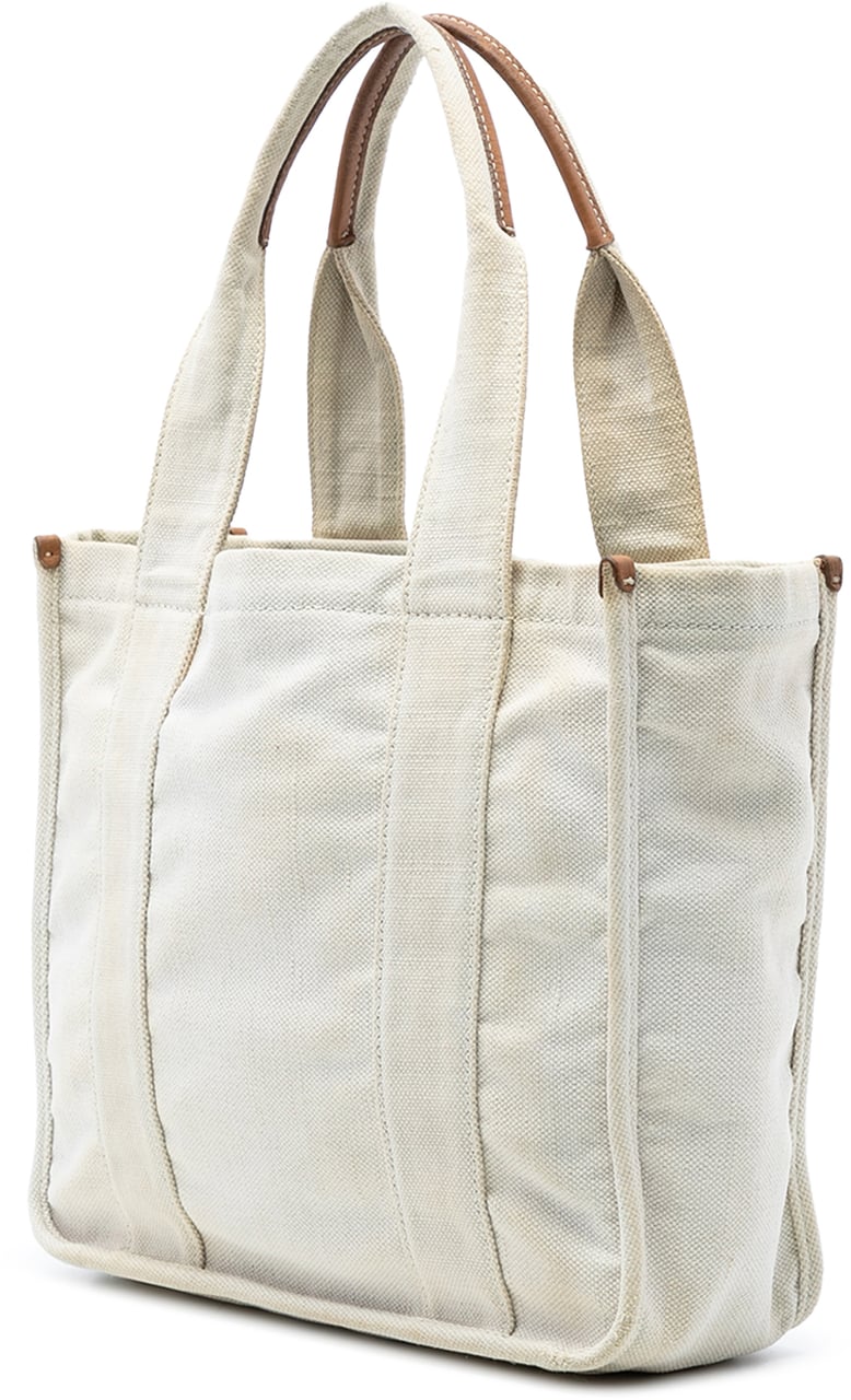 Prada Canvas Canapa Tote Wit