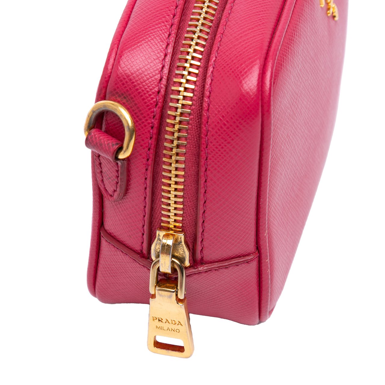 Prada Mini Saffiano Camera Bag Roze