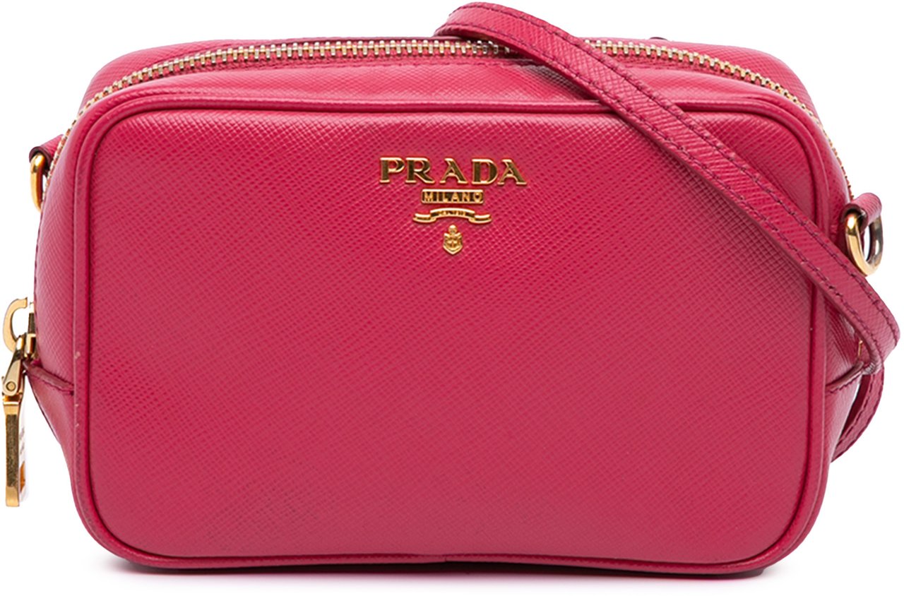 Prada Mini Saffiano Camera Bag Roze