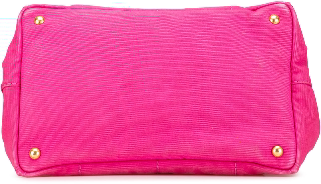 Prada Canvas Canapa Logo Satchel Roze