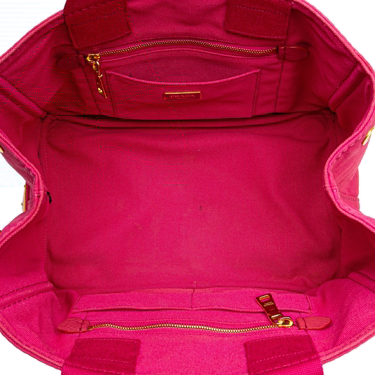 Prada Canvas Canapa Logo Satchel Roze