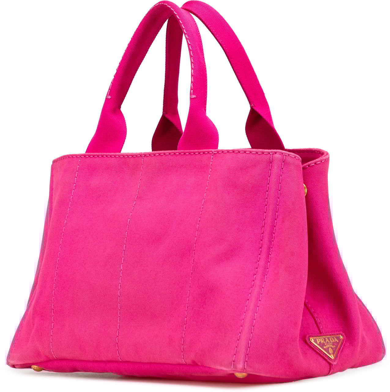 Prada Canvas Canapa Logo Satchel Roze