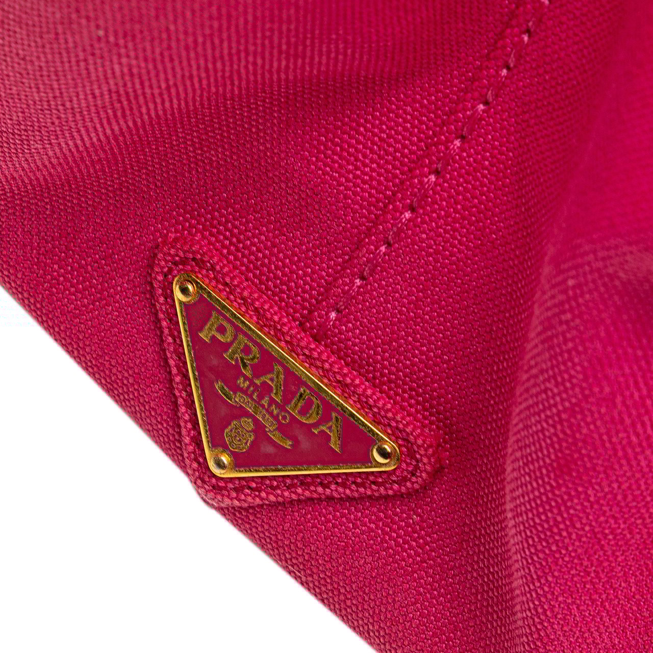 Prada Canvas Canapa Logo Satchel Roze