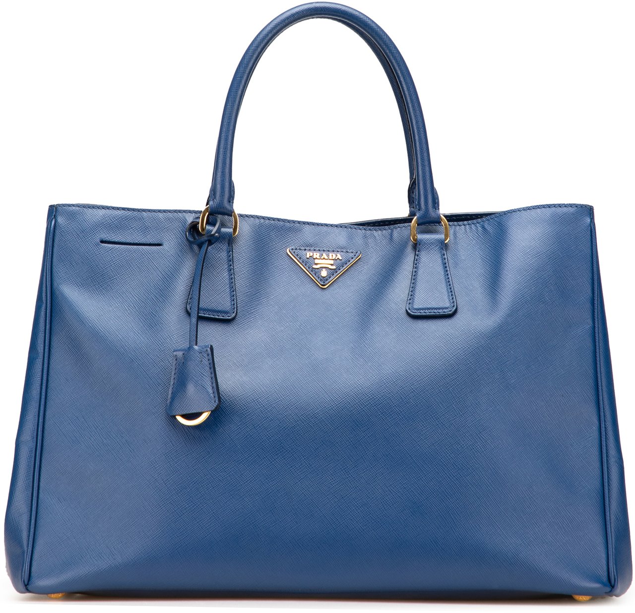 Prada Large Saffiano Lux Galleria Tote Blauw