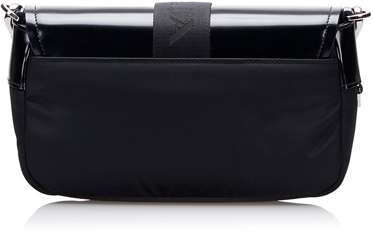 Prada Re-Nylon & Spazzolato Pocket Crossbody Zwart