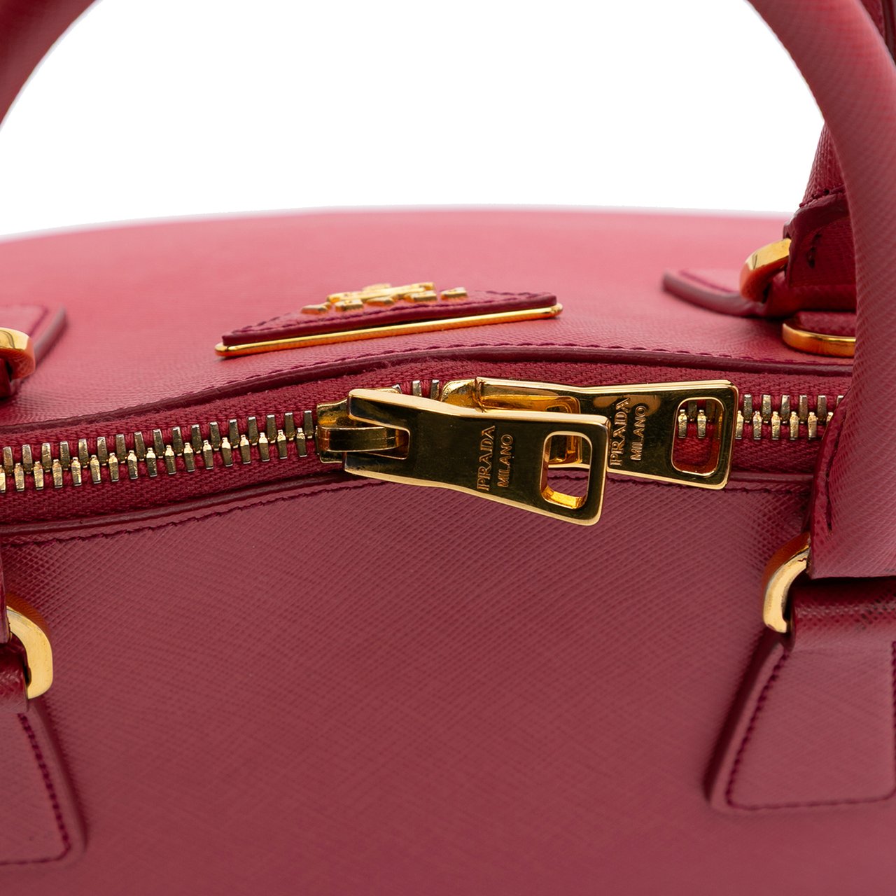 Prada Medium Saffiano Lux Promenade Satchel Roze