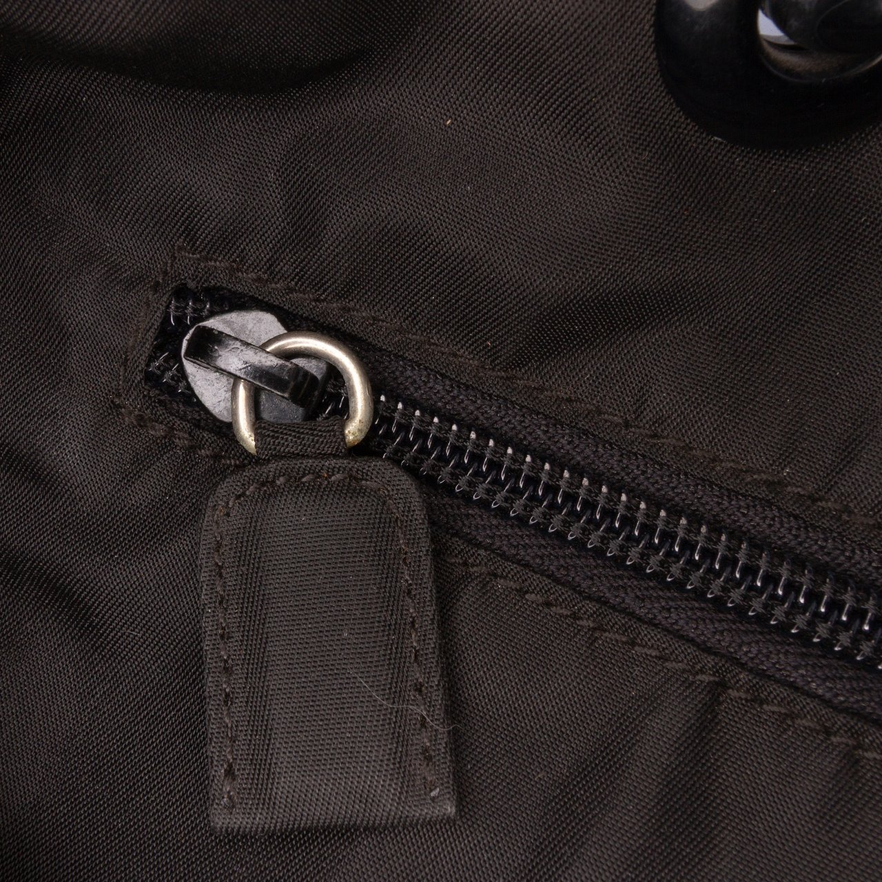 Prada Tessuto and Leather Chain Tote Zwart