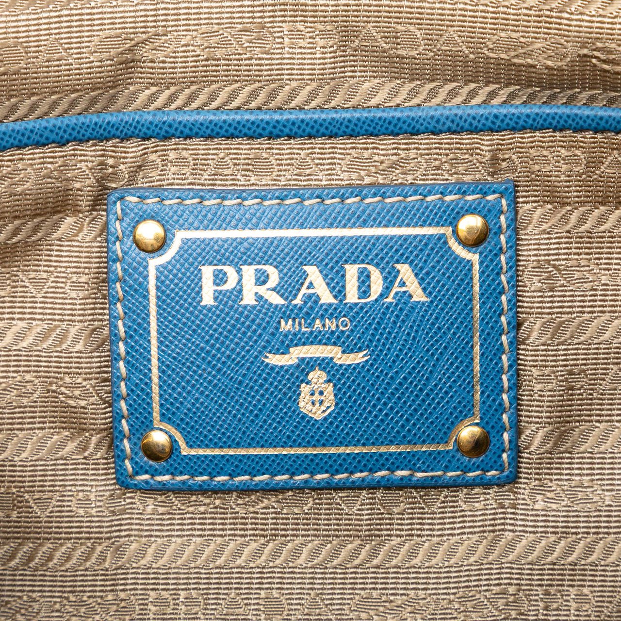 Prada Saffiano Trimmed Canvas Canapa Logo Double Zip Satchel Bruin