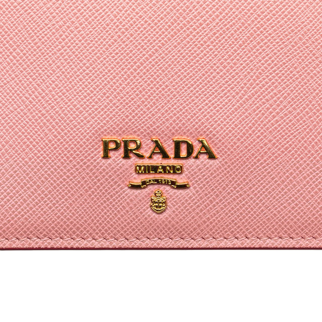 Prada Saffiano Lux Wallet on Chain Roze