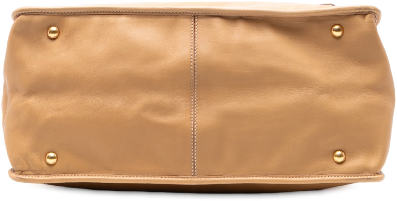 Prada Soft Calf Satchel Bruin