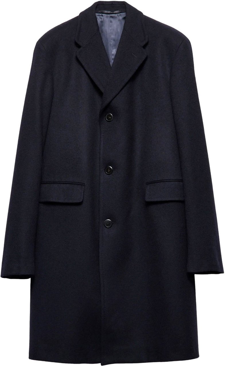Prada Prada Wool Coat Blauw