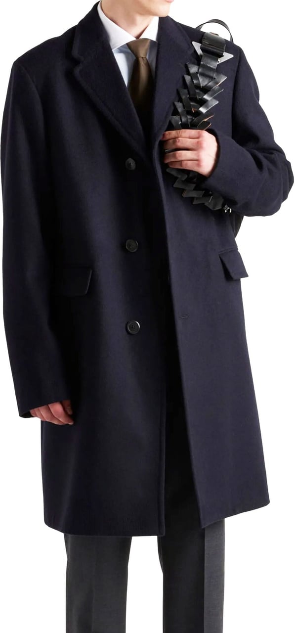 Prada Prada Wool Coat Blauw