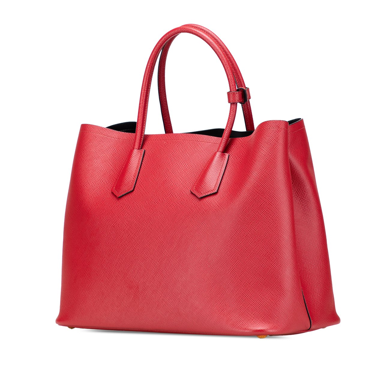 Prada Medium Saffiano Cuir Double Satchel Rood