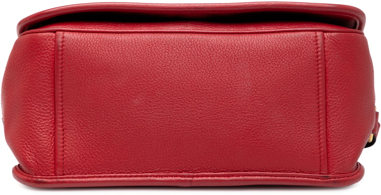 Prada Vitello Phenix Flap Crossbody Rood