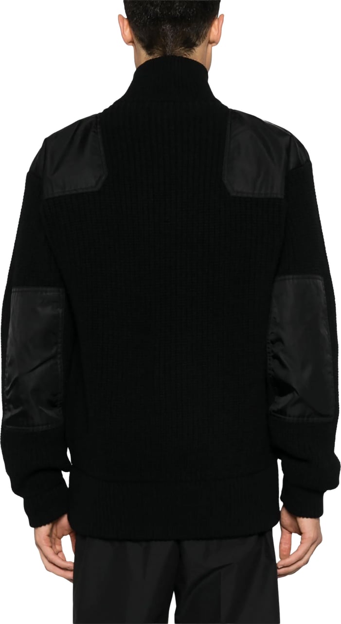 Prada Black Cardigan Wool/Cashmere Re-Nylon Cardigan Zwart