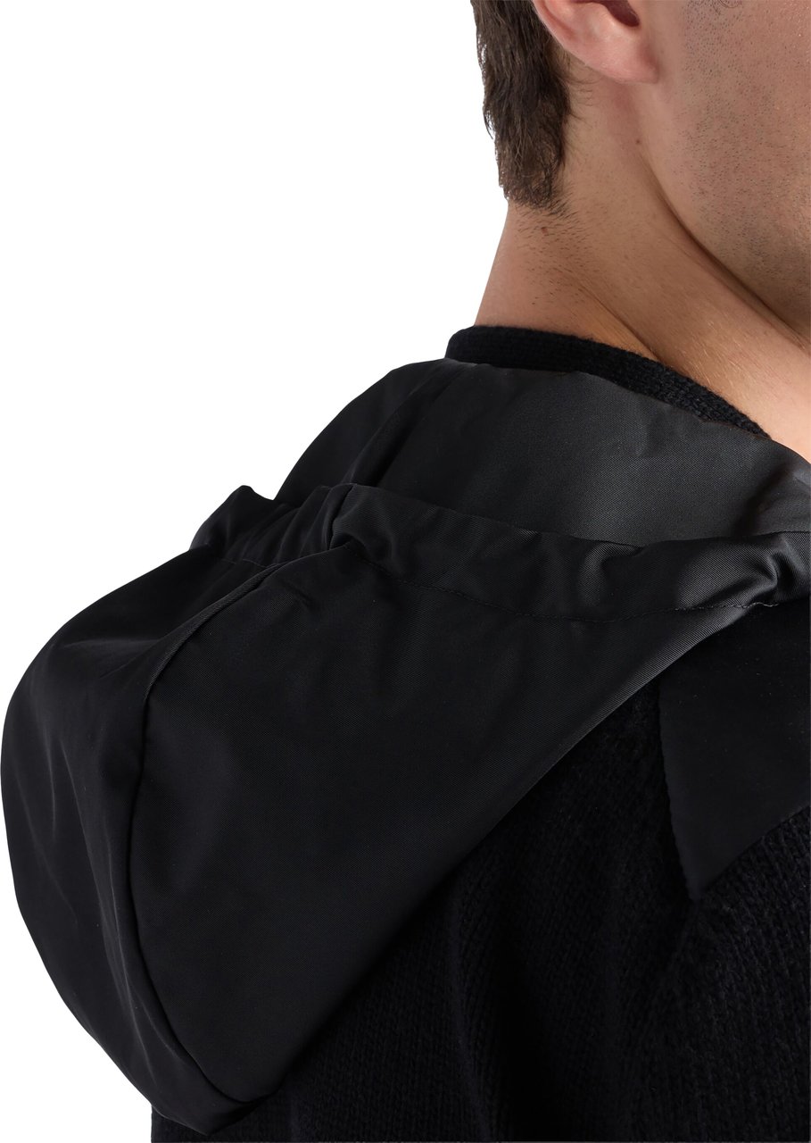 Prada Black Cardigan Wool/Cashmere Re-Nylon Cardigan Zwart