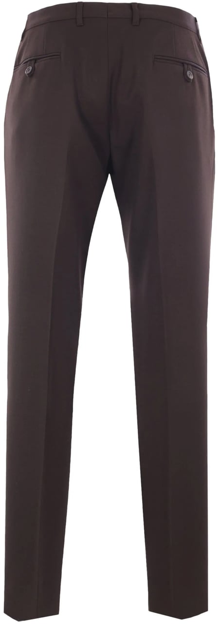 Prada Brown Pantalone Slim Fit Tailored Trousers Zwart