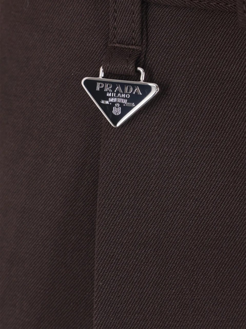 Prada Brown Pantalone Slim Fit Tailored Trousers Zwart