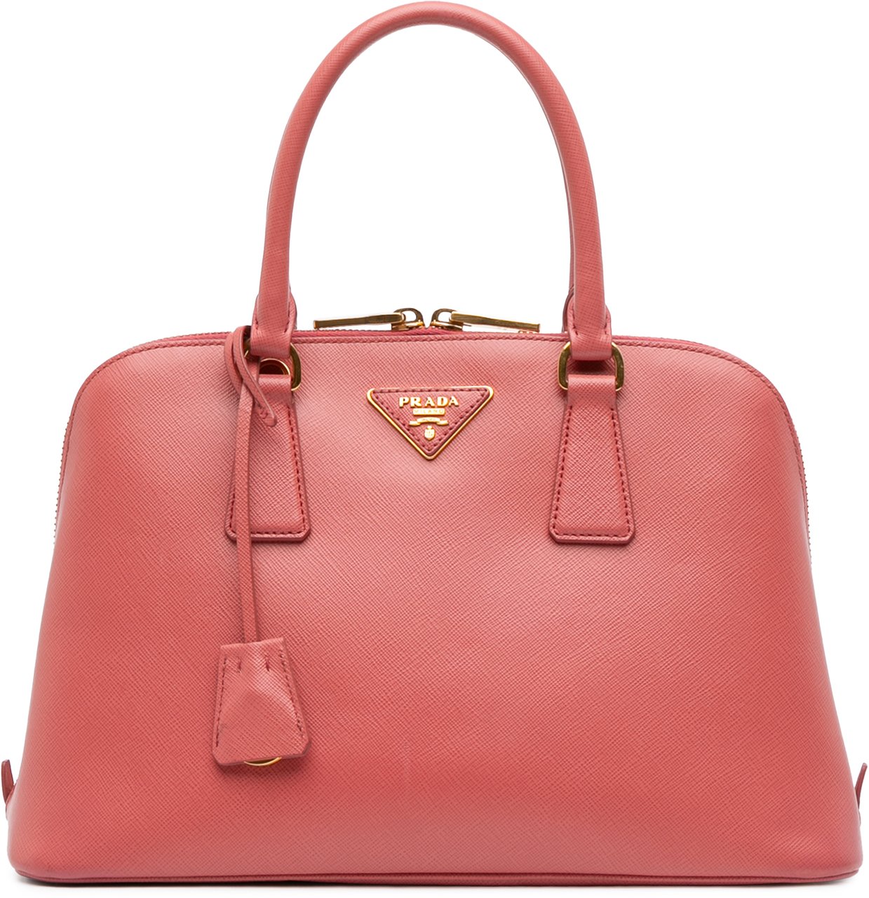 Prada Medium Saffiano Lux Promenade Satchel Roze