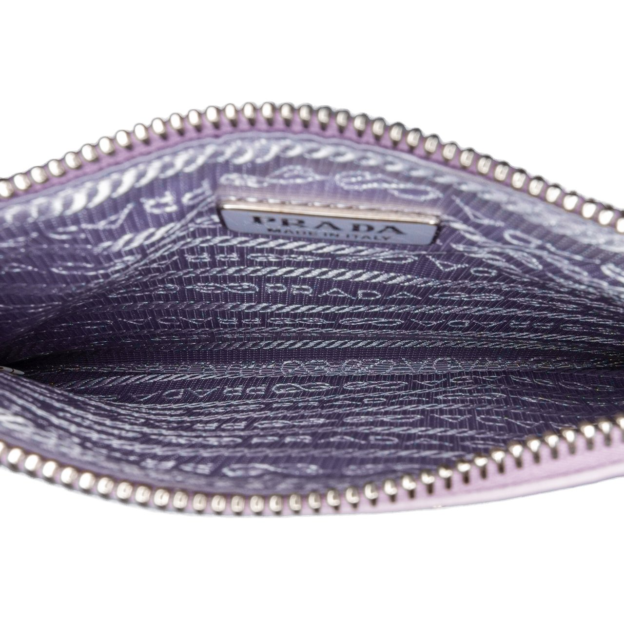 Prada Small Sequined Mesh Logo Tote Paars