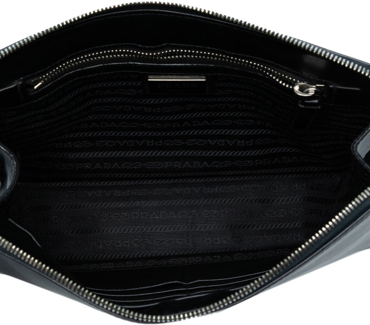Prada Saffiano Clutch Zwart