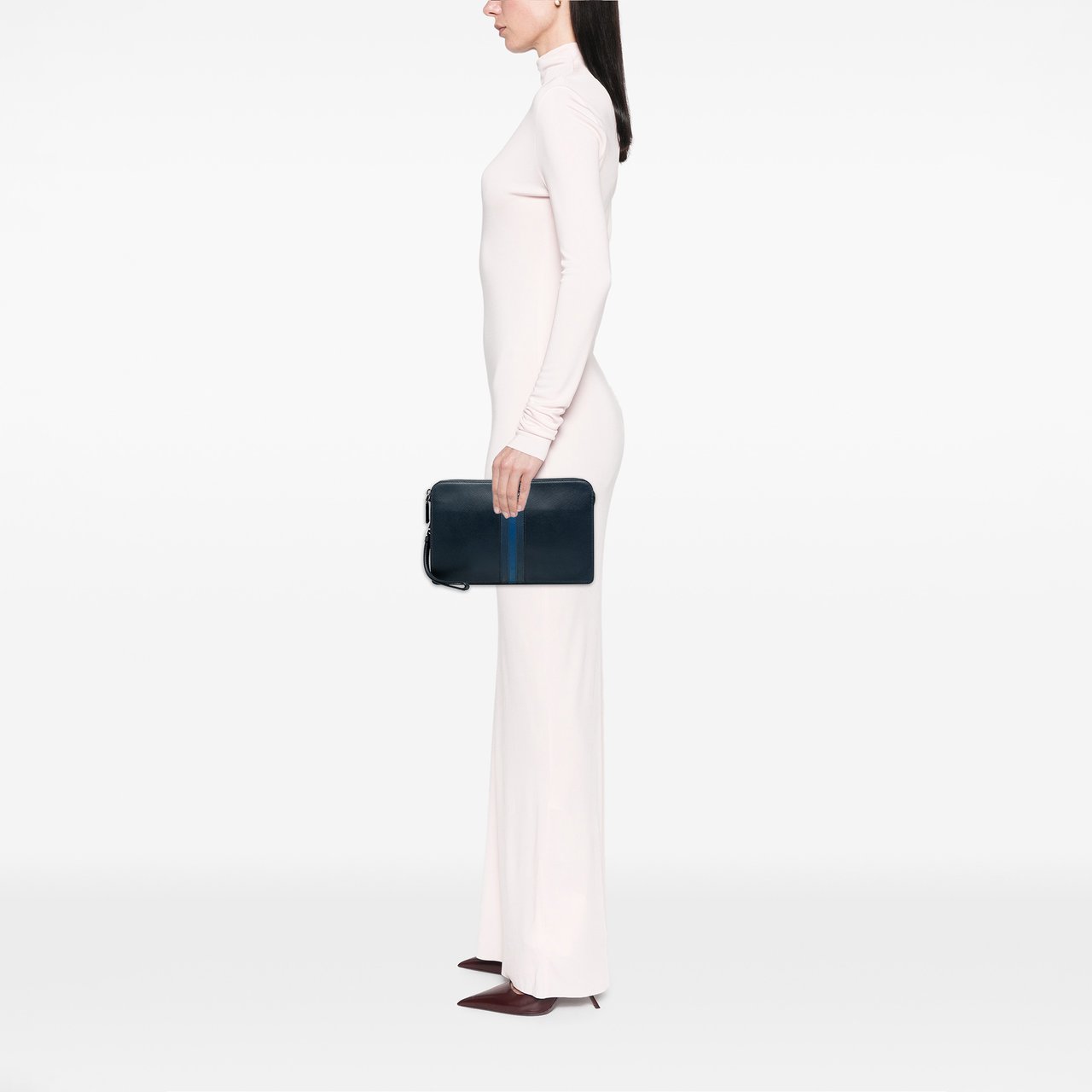 Prada Saffiano Clutch Zwart