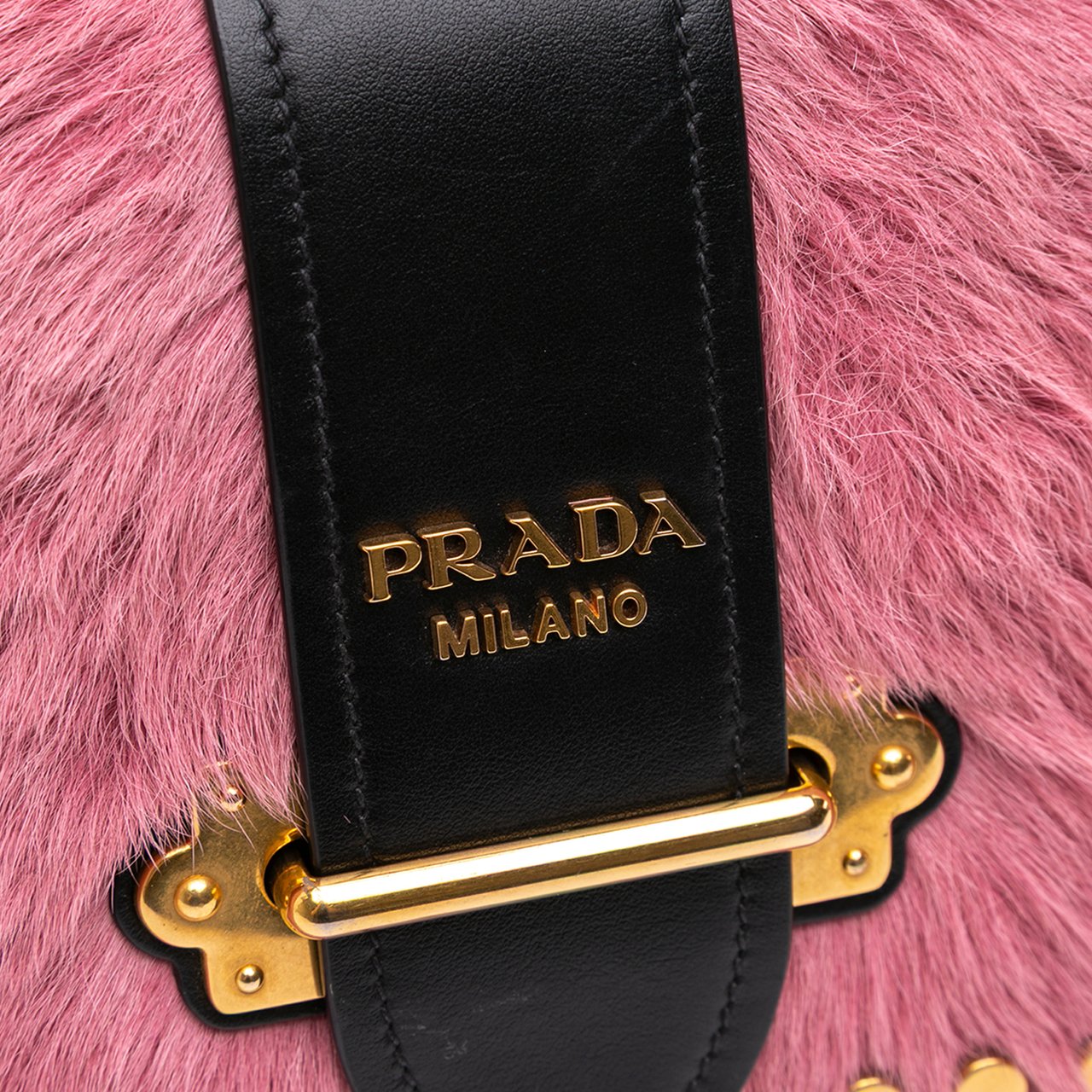Prada City Calf Trimmed Cavallino Cahier Crossbody Roze