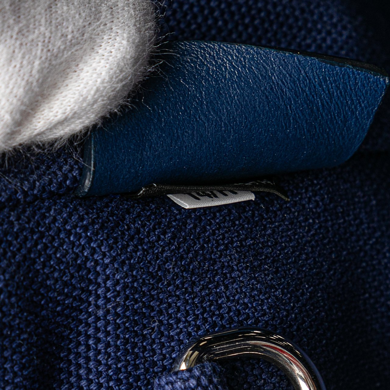 Prada Small Canvas Canapa Grommet Satchel Blauw