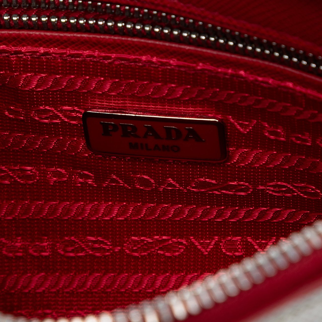 Prada Bicolor Saffiano Lux Crossbody Rood