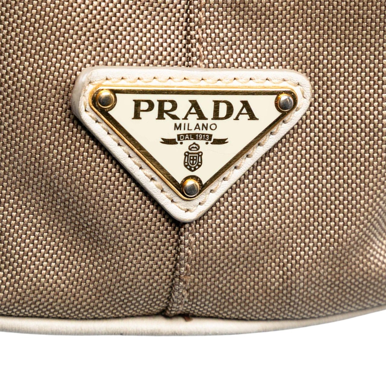 Prada Canvas Canapa Logo Satchel Bruin