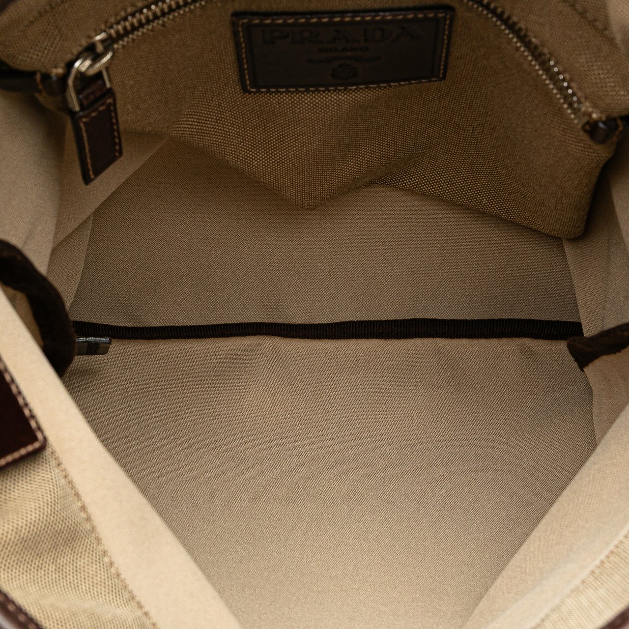 Prada Canvas Canapa Logo Crossbody Bruin